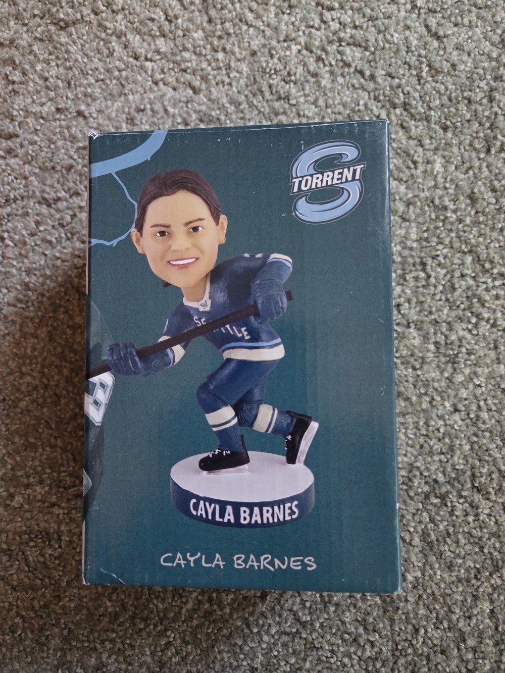 Seattle Torrent Cayla Barnes Inaugural Season Bobblehead PWHL Hockey